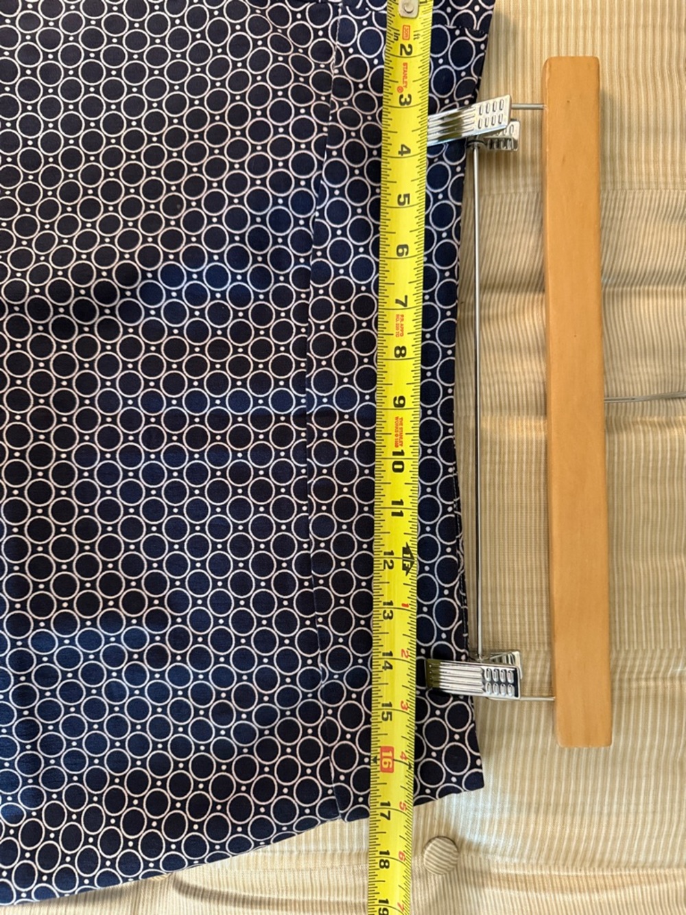 Lulu-B Navy Mini Skirt with White Circle Print - Picture 6 of 7